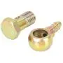 X AUTOHAUX 16mm Banjo Hose Barb Bolt Fitting Banjo Bolt Washer Bronze Tone Metal for Motorcycle Car