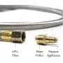 GasOne 2113+50105 4 ft Regulator and Propane Brass Orifice, Steel Braided Hose
