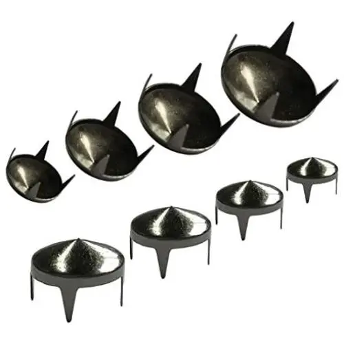 ACTENLY 160 Pieces Black 4 Sizes Four-Jaw Sharp Dome Rivets Bag Leather Clothing Shoes Rivet Handicraft DIY Spikes Spots Studs Accessories ACTENLY 160 Pieces Black 4 Sizes Four-Jaw Sharp Dome Rivets Bag Leather Clothing Shoes Rivet Handicraft DIY Spikes Spots Studs Accessories