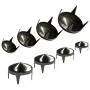 ACTENLY 160 Pieces Black 4 Sizes Four-Jaw Sharp Dome Rivets Bag Leather Clothing Shoes Rivet Handicraft DIY Spikes Spots Studs Accessories ACTENLY 160 Pieces Black 4 Sizes Four-Jaw Sharp Dome Rivets Bag Leather Clothing Shoes Rivet Handicraft DIY Spikes Spots Studs Accessories