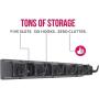 Berry Ave Broom Holder and Garden Tool Organizer Rake or Mop Handles Up to 1.25-Inches, 1 Pack, Black