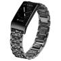 Shangpule Bling Bands Compatible with Fitbit Charge 4 / Charge 3 / Charge 3 SE Bands, Replacement Strap with Rhinestone Bracelet Wrist Band Accessories Women Man Large Small(Black)