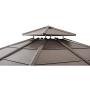 Sunjoy A102008500 Chapman 10x10 ft. Cedar Framed Gazebo with Steel 2-Tier Hip Roof Hardtop, Brown