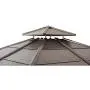 Sunjoy A102008500 Chapman 10x10 ft. Cedar Framed Gazebo with Steel 2-Tier Hip Roof Hardtop, Brown Sunjoy A102008500 Chapman 10x10 ft. Cedar Framed Gazebo with Steel 2-Tier Hip Roof Hardtop, Brown