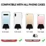 Phone Tether Tab, COCASES 2 Pack Update Phone Lasso Patch with Replacement Part for Smartphone Lanyard Safety Tether (Black)