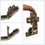 1 Piece Lazy Susan Hinge Face Frame Plate for Floded Door, Kitchen Cabinet Corner Door Hinges Metal Lasy Susan Cabinet Corner Hardware Cabinet Door Hinges Corner Cabinet Replacement 135 Degree Open