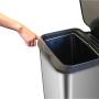 Glad Stainless Steel Sensor Trash Can with Clorox Odor Protection | Touchless Metal Kitchen Garbage Bin with Soft Close Lid and Waste Bag Roll Holder, 20 Gallon
