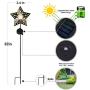 Star Solar Lights Outdoor Garden - Crackle Glass Globe Metal Garden Stakes Lights Waterproof Solar Decorative Lights for Patio, Lawn, Pathway, Yard (1 Pack)