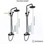 Oil Rubbed Bronze Rain Shower System Set 2 Knobs Mixing 8 Inch Rainfall Shower Head with Handheld Spray Bathroom Shower Faucet
