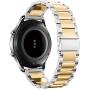 Shangpule Compatible Gear S3 bands, Galaxy Watch 3 45mm Band Galaxy Watch 46mm Bands, 22mm Stainless Steel Metal Replacement Strap Bracelet Compatible Samsung Gear S3 Classic and S3 Frontier Smartwatch (Silver + Gold)