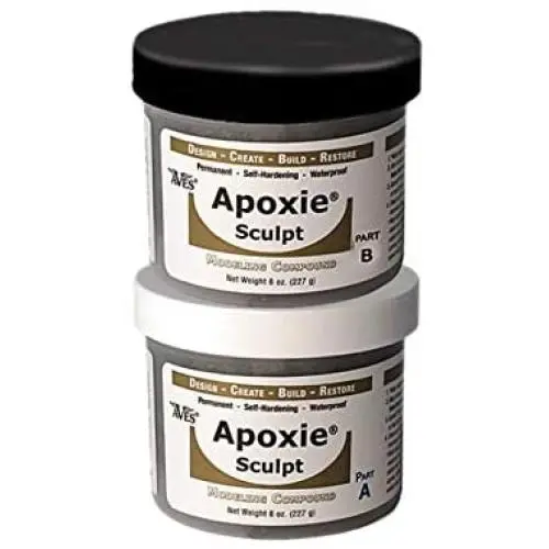Waterproof Air Dry Clay for Sculpting & Repairs, A 2 Part Epoxy Putty Sculpting Clay That Adheres to All Surfaces & is Self Hardening, 1 lb, Black Waterproof Air Dry Clay for Sculpting & Repairs, A 2 Part Epoxy Putty Sculpting Clay That Adheres to All Surfaces & is Self Hardening, 1 lb, Black