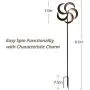 SteadyDoggie Wind Spinner Iris 61in Single Blade Easy Spinning Kinetic Wind Spinner for Outside – Vertical Metal Sculpture Stake Construction for Outdoor Yard Lawn & Garden