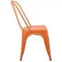 Furmax Metal Chairs Indoor/Outdoor Use Stackable Chic Dining Bistro Cafe Side Chairs Set of 4 (Orange) Furmax Metal Chairs Indoor/Outdoor Use Stackable Chic Dining Bistro Cafe Side Chairs Set of 4 (Orange)