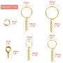 Key Ring with Chain, Shynek 360PCS Gold Keychain Rings with Jump Rings and Screw Eye Pins Bulk for Resin, DIY Crafts and Jewelry Making