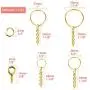 Key Ring with Chain, Shynek 360PCS Gold Keychain Rings with Jump Rings and Screw Eye Pins Bulk for Resin, DIY Crafts and Jewelry Making Key Ring with Chain, Shynek 360PCS Gold Keychain Rings with Jump Rings and Screw Eye Pins Bulk for Resin, DIY Crafts and Jewelry Making