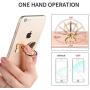 pzoz Metal Cell Phone Finger Ring Stability Holder Back Stand Collapsible Hand Grip Knob Loop Universal Car Mount Hook Kickstand 360 for iPhone Samsung Galaxy Mobile Cute Accessories (Gold)