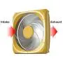 Vetroo DF120 120mm Case Fan White LED Lighting PC Cooling Fan W/Yellow Fan Frame for Radiator/CPU Cooler/Computer Case