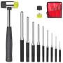 Feyachi Roll Pin Punch Set with Storage Pouch, 9 Piece Steel Removal Tool Kit