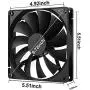 140mm Case Fan Quiet High Performance PC Fan 140mm Standard Case Fan 3pin 4pin Molex Connector 12V DC Computer PC CPU Case Fan 1000RPM 2-Pack 140mm Case Fan Quiet High Performance PC Fan 140mm Standard Case Fan 3pin 4pin Molex Connector 12V DC Computer PC CPU Case Fan 1000RPM 2-Pack