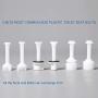 Universal Toilet Seat Hinge Bolt Screw For Top Mount Toilet Seat Hinges, Downlock Nuts can Slip Over Bolts Threads for Rapid Installation without Screwing in-White Plastic replacement parts