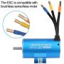 Jadpes Brushless ESC Motor, RC Parts Combo 120A 3670 2650KV 4 Poles Motor for 1/8 Car Accessory