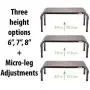 Allsop Metal Art Ergo 3 Adjustable Monitor Stand, TV / Laptop Riser, 3 Height Levels with Micro Leg Adjustments, Non-Skid, Holds 35 lbs (31630) Allsop Metal Art Ergo 3 Adjustable Monitor Stand, TV / Laptop Riser, 3 Height Levels with Micro Leg Adjustments, Non-Skid, Holds 35 lbs (31630)