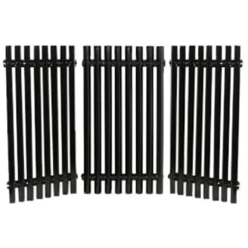 Music City Metals 50193 Porcelain Steel Channel Cooking Grid Replacement for Gas Grill Model Charbroil 463440109, Set of 3