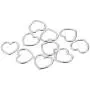 Dovewill 10 Pieces Heart Shape Metal Craft Ring Buckle for Belts Bags Strap Shoes Silver
