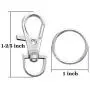 Livder 200 Pieces Metal Swivel Lanyard Snap Clasps and Split Key Rings Keychain for Jewelry Making Livder 200 Pieces Metal Swivel Lanyard Snap Clasps and Split Key Rings Keychain for Jewelry Making