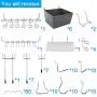 Pegboard Hooks Assortment, Plastic Bins, Peg Locks, for Organizing Tools, 140pcs Pegboard Hooks Assortment, Plastic Bins, Peg Locks, for Organizing Tools, 140pcs
