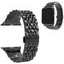 ImmSss Compatible with Apple Watch Bands Series 6 SE 5 4 40mm 44mm / Series 3 2 1 38mm 42mm for Women Men, Black Stainless Steel Band for iWatch Business Replacement Strap