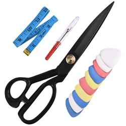 DALARAN Tailor Scissors 10 Inch for Cutting Fabric Stainless Steel Heavy Duty Sewing Scissors for Leather Paper Carft Shears for Home Artists Tailors Chalk Measuring Tape Seam Ripper