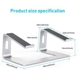 Laptop Stand for desk, Detachable Laptop Riser Notebook Holder Stand Ergonomic Aluminum Laptop Mount Computer Stand, Compatible with MacBook Air Pro, Dell XPS, Lenovo More 10-18'' Laptops