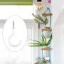 ASTARON 70 Pcs Mutli-Size Vinyl Coated Cup Hooks Metal Screw-in Hooks for Hanging Coffee Cup Plant, White