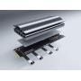 Rivo M.2 2280 SSD Heatsink Cooler for Desktop, Aluminum Heat Sink with Silicone Thermal Pads and Fixed Brackets, Matching M.2 NGFF NVMe or SATA SSDs 2280, Silver Grey