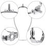 Maxdot 2 Pieces Lamp Harp Holder for Table and Floor Lamps (Chrome Polished, 8 Inch)