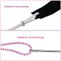 12 Pieces Flexible Drawstring Threader Easy Threader Drawstring Replacement Tools Plastic Metal Drawstring Threader Metal Tweezers