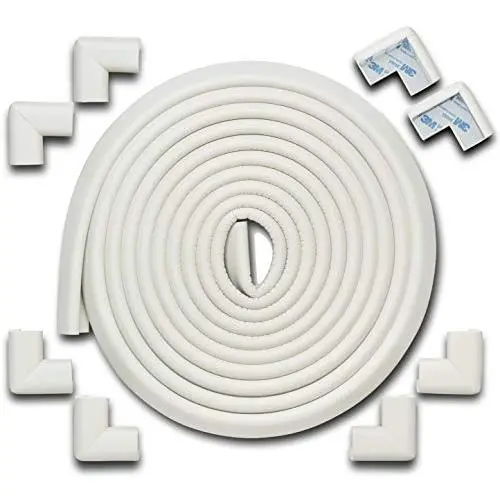 Roving Cove Baby Proofing Edge Corner Guards, Child Safety Furniture Bumper, Table Protectors, 3M Pre-Taped Corners, Safe Edge Corner Cushion, 20.4 ft (18 ft Edge + 8 Corners) Oyster White, Heavy-Duty Roving Cove Baby Proofing Edge Corner Guards, Child Safety Furniture Bumper, Table Protectors, 3M Pre-Taped Corners, Safe Edge Corner Cushion, 20.4 ft (18 ft Edge + 8 Corners) Oyster White, Heavy-Duty
