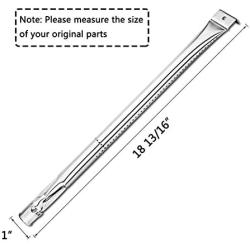 Hisencn Repair Kit Stainless Steel Grill Burner Tube, Porcelain Heat Tent Shield Deflector, Adjustable Carryover Tube Replacement For Charbroil 4 Burner 463211512, 463211513, 463211514 Gas Grill Model