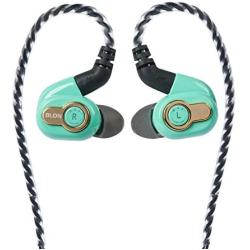 BLON BL05S in Ear Earphone, HiFiHear in Ear Headphone 10mm Carbon Diaphragm Dynamic Drive Bass HiFi DJ in Ear Monitor, in Ear Headphone with Detachable Cable Wired Earphone (Green No Mic)