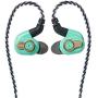 BLON BL05S in Ear Earphone, HiFiHear in Ear Headphone 10mm Carbon Diaphragm Dynamic Drive Bass HiFi DJ in Ear Monitor, in Ear Headphone with Detachable Cable Wired Earphone (Green No Mic)