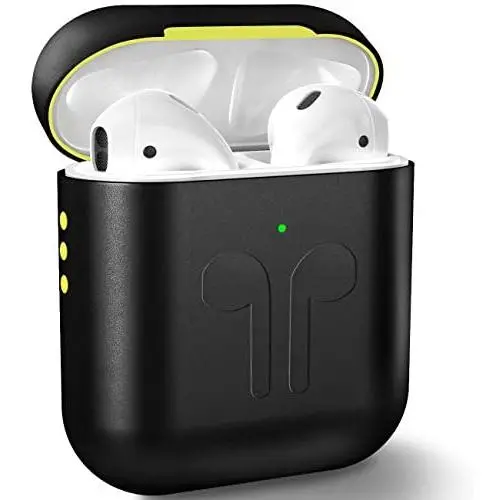 Metal AirPods Case, Full Protective Cover Accessories Compatible with Airpods Wireless Charging Case-Black