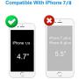 Mitywah Waterproof Case Compatible with iPhone 7 / iPhone 8 Heavy Duty Durable Metal Full Body Protective Case Built-in Screen Protection Shockproof Dustproof Rugged Military Grade Defender,Camouflage