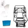 Tiamu Metal Chassis Metal Body Roll Cage Full Tube Frame for 1/16 RC Car Upgrade Parts,Black