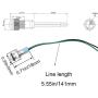 mxuteuk 5 Pcs 110V-220V 6mm 1/4'' LED Metal Indicator Light Raised Head Waterproof Signal Lamp Red Yellow Blue Green White with Wire for Car Truck Boat M6-110T