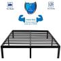 King Size Bed Frame-16 Inch Tall Sturdy Platform Bed Base-Extra Heavy Duty Strong Steel Solid Metal Foundation- Easy Assemble/ Noise Free/ Non-Slip/ Squeaky Free/No Box Spring Needed/King