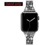 Secbolt Bling Bands Compatible Apple Watch Band 42mm 44mm Women iWatch Series 6 5 4 3 2 1 SE, Dressy Jewelry Metal Wristband Strap Diamond Rhinestone, Black