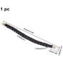 PH PandaHall 1 pc 17 Inch Braided Imitation Leather Replacement Handles Purses Straps Handbags Shoulder Bag Strap with Swivel Lobster Buckles, Black