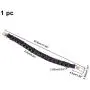 PH PandaHall 1 pc 17 Inch Braided Imitation Leather Replacement Handles Purses Straps Handbags Shoulder Bag Strap with Swivel Lobster Buckles, Black