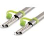 4 Reusable Stainless Steel Metal Straws with Case - Drinking Straws 8.5'' for 20 24 30 oz Tumblers Yeti - 2 Cleaning Brushes and Travel Bag Included, by LIME SKIES